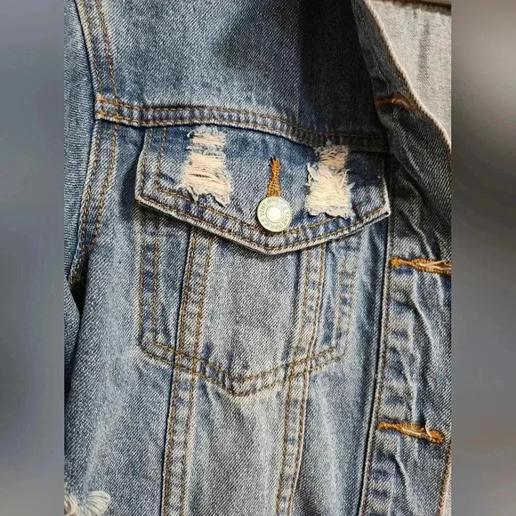 Distressed Denim Jacket - Picture 3 of 6